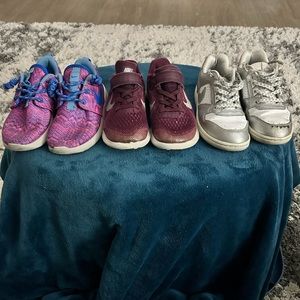 3 pair of Nike sneakers sized 12c (toddler)